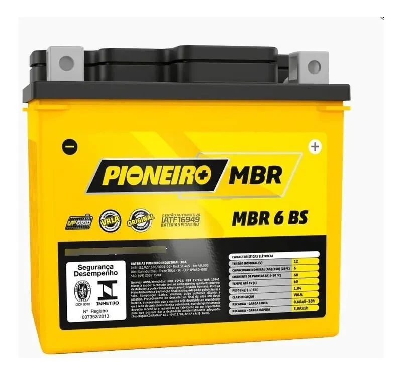 Bateria de Moto 12v-6ah Honda 125/150 Biz/fan/cg/bros/esd