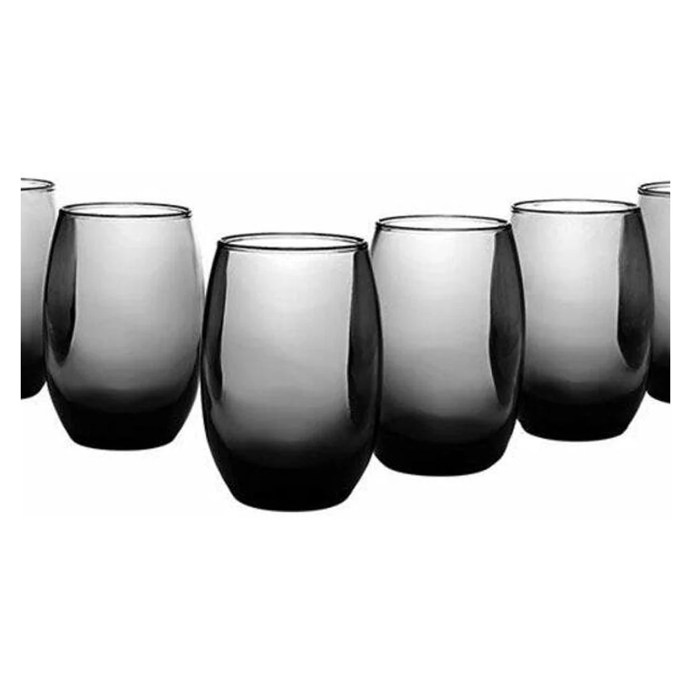 Jogo Copos Aruba Long Drink 475ml Cinza 6 Peças Sm Aruba