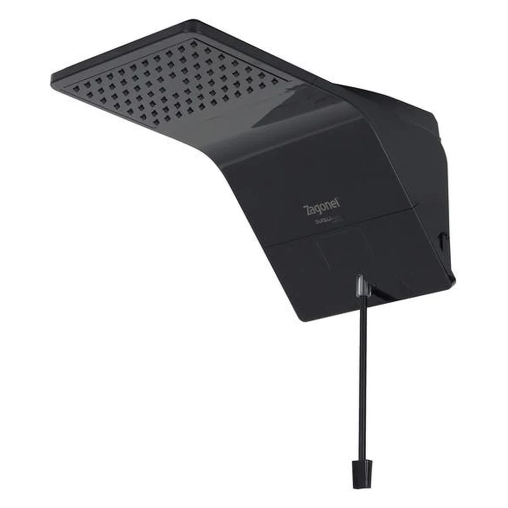 Chuveiro Elétrico Eletrônico 220V 7500w Preto Quadrado Ducali Zagonel