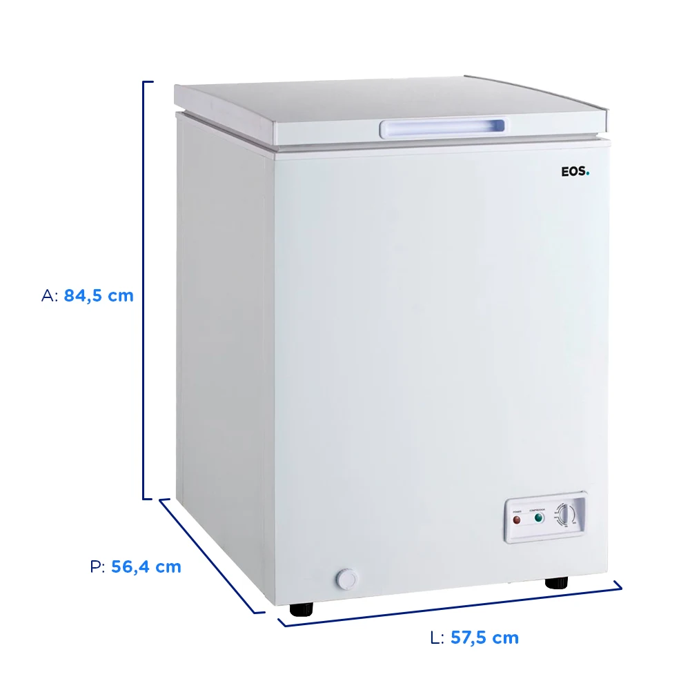 Freezer EOS 100L 1 Porta Horizontal Degelo Manual EFH110X