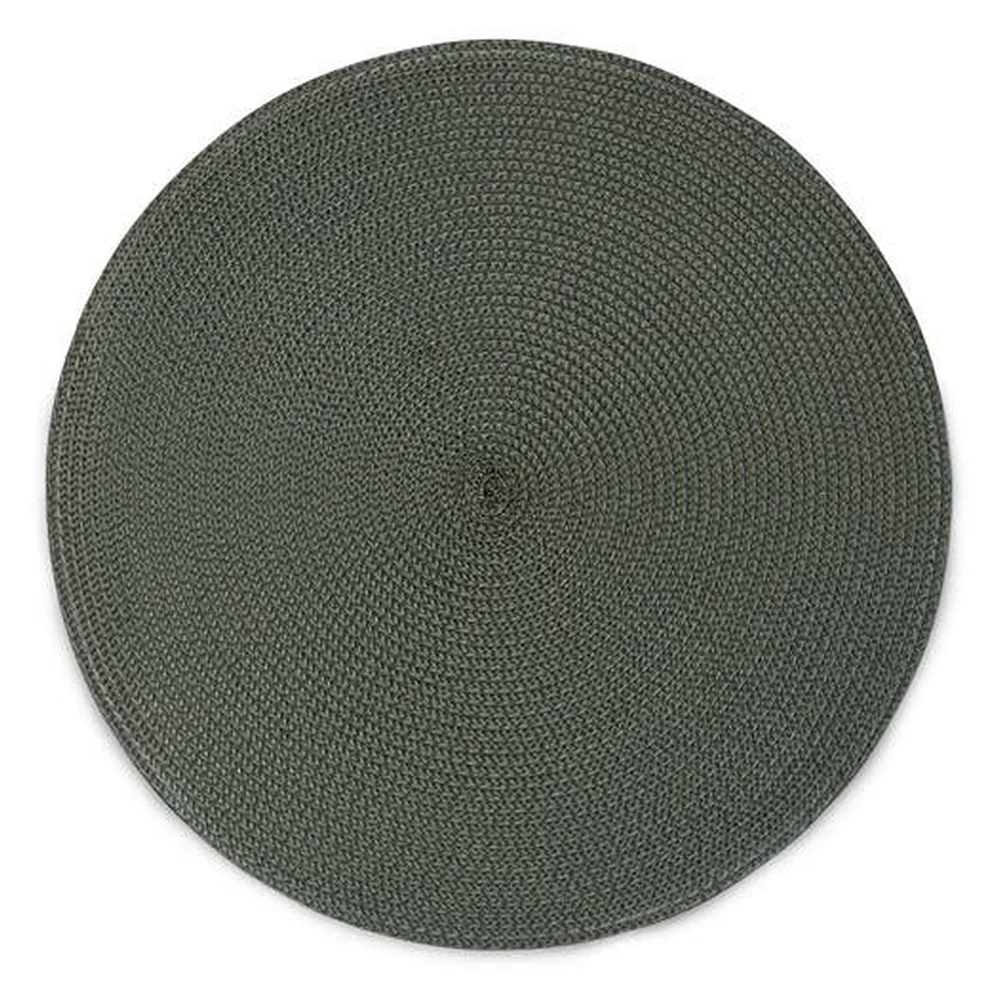 Jogo Americano Redondo Luna Plástico Verde Musgo 38cm 1 Peça Copa & Cia