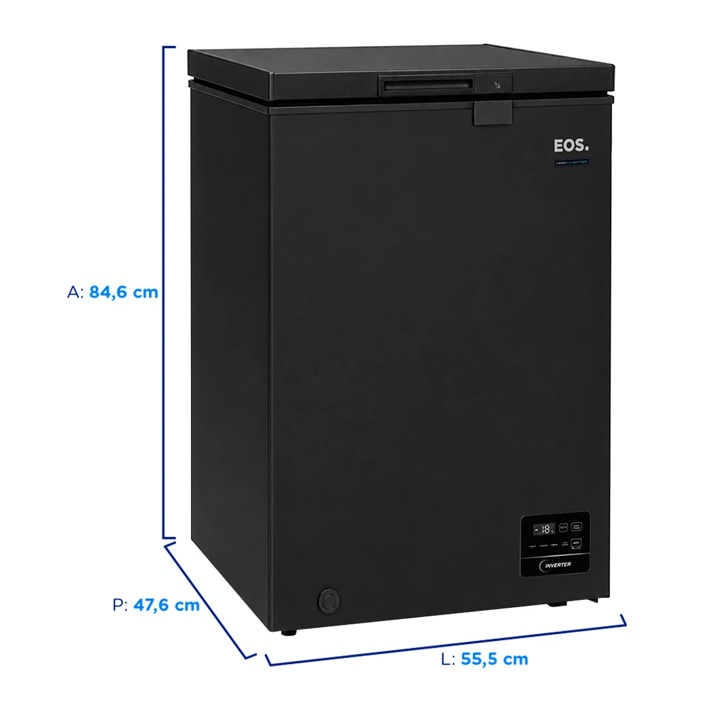 Freezer EOS 110L 1 Porta Horizontal Degelo Manual Inverter EFH101IDX