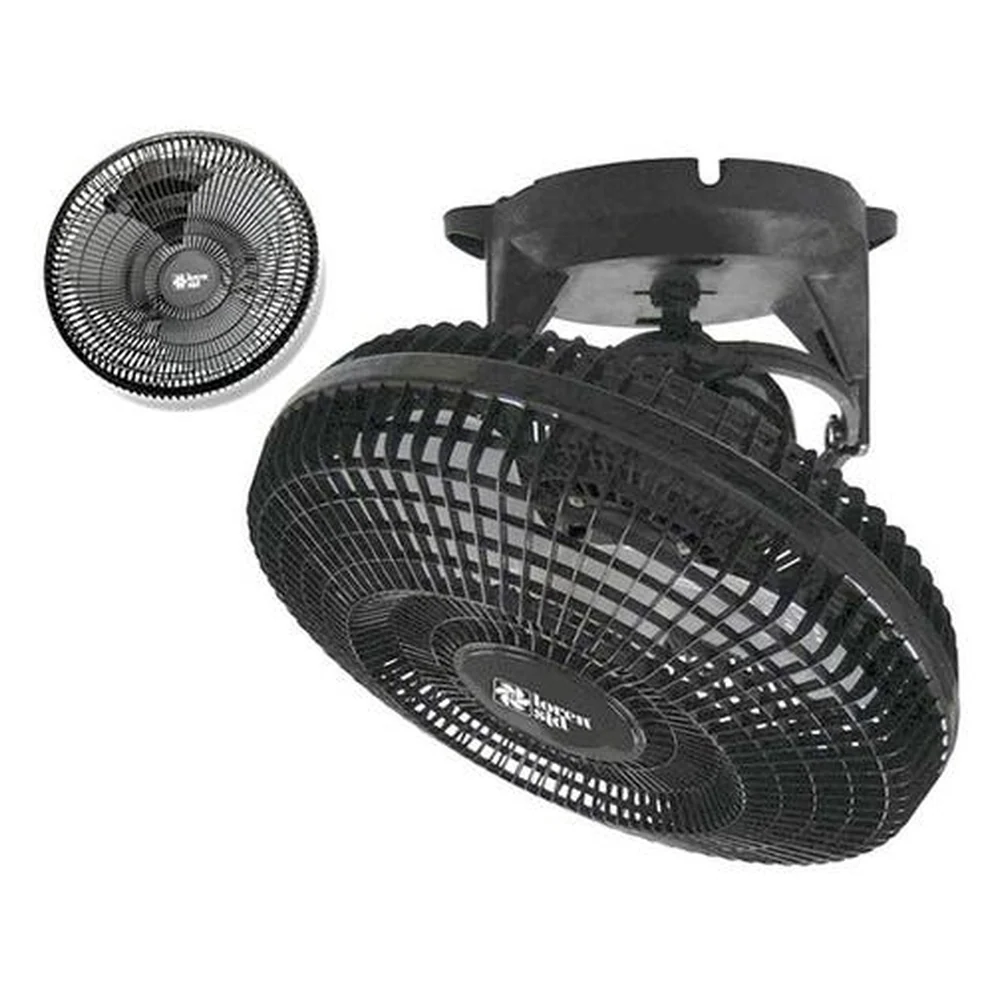 Ventilador De Teto Orbital 360 Loren Sid 30cm Turbo Preto Bivolt