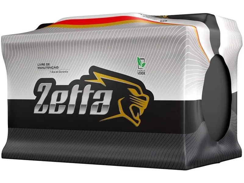 Bateria Zetta 60 Amp 12 Volts Polo Positivo Lado Direito Livre de Manutenção. 1 Ano de Garantia Fabricação Moura - Selada