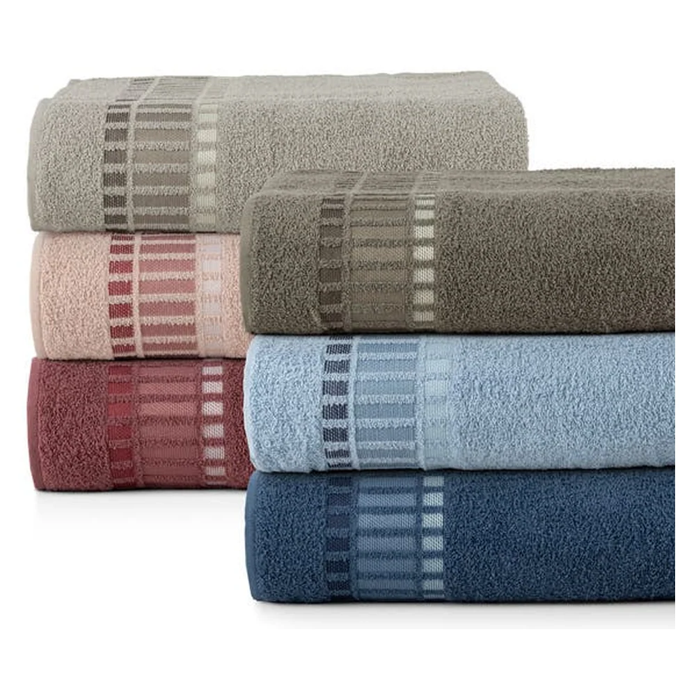 Kit 6 Pçs Toalha De Banho Bossa 340g 130x62cm Variação: Cores Diversas