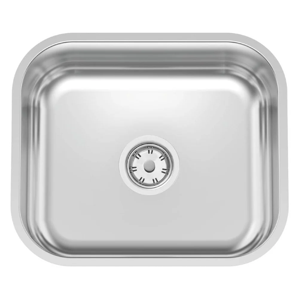 Cuba Número 0 Tramontina Lavínia 40 BL Standard em Aço Inox Polido 40 x 34 x 14,5 cm com Válvula
