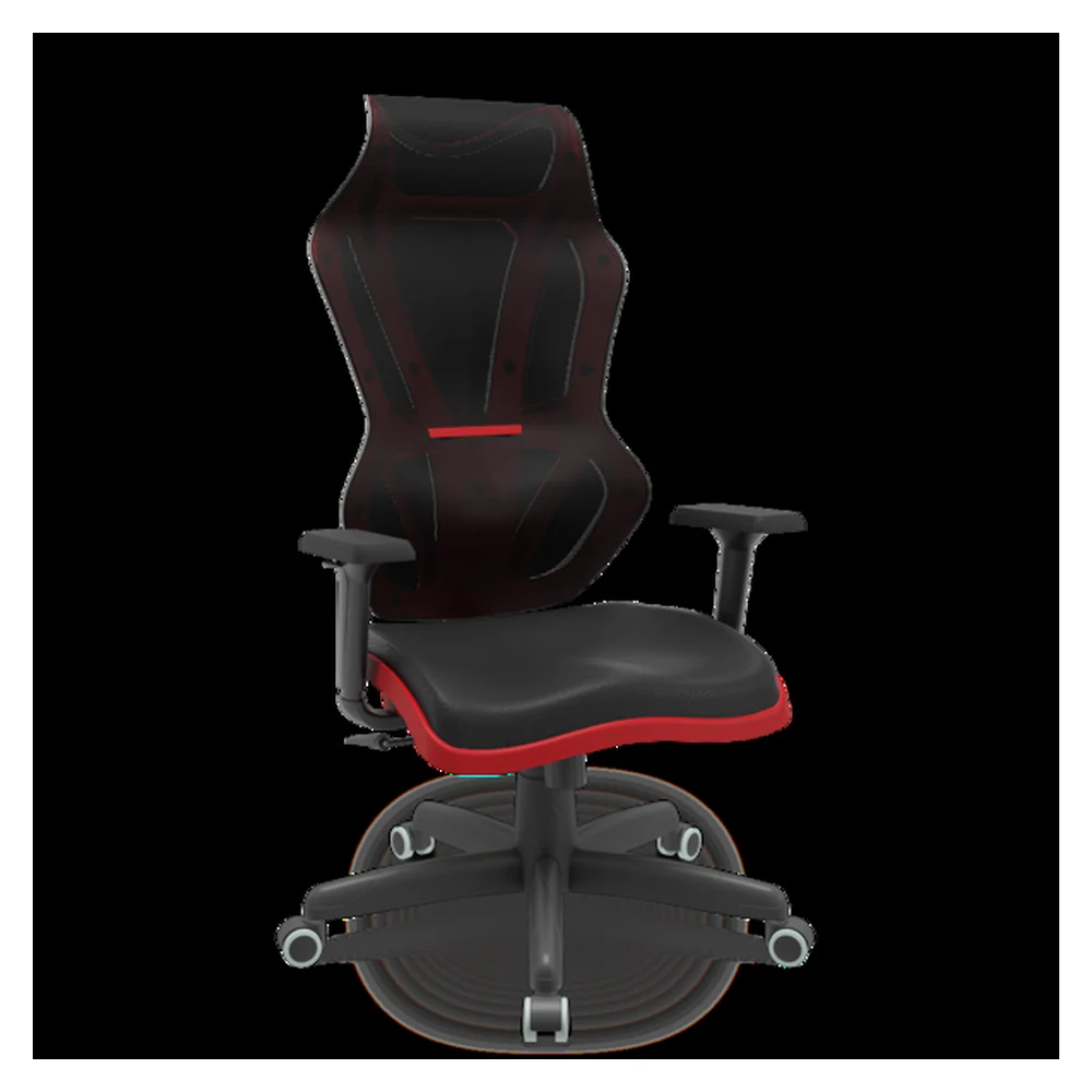 Cadeira Escritório Presidente Gamer Vizon Dz Plaxmetal Relaxsystem Preta/vermelha