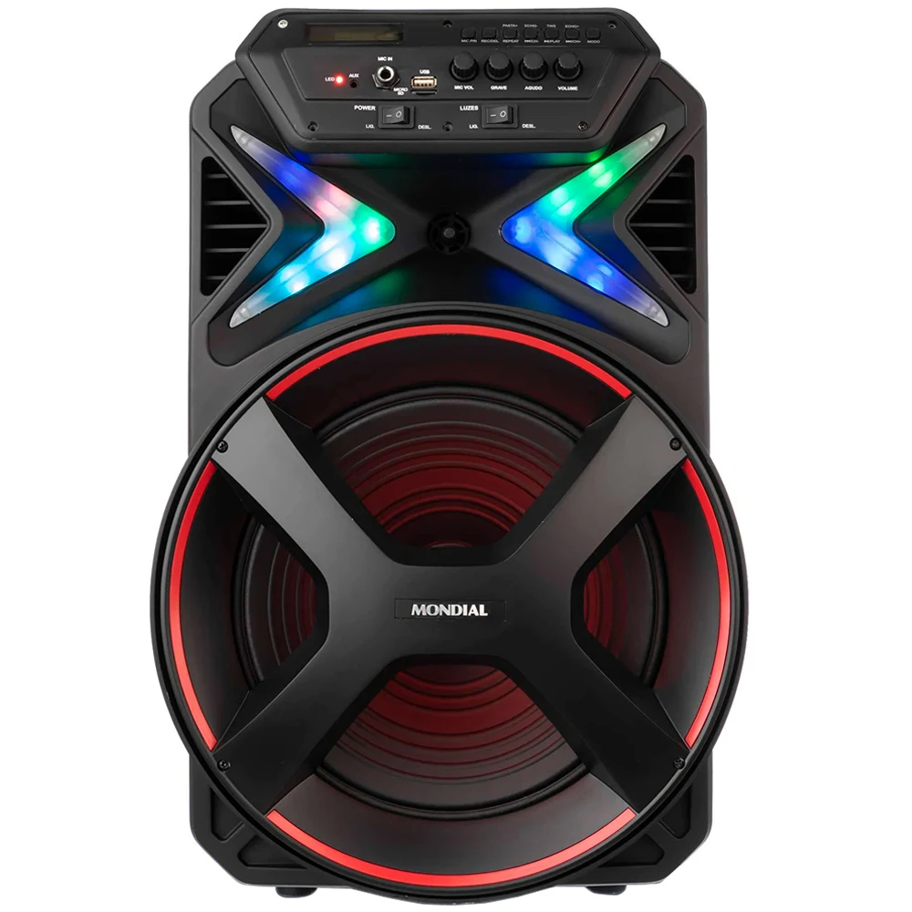 Caixa de Som Amplificada Mondial CM-400 400W Bluetooth USB