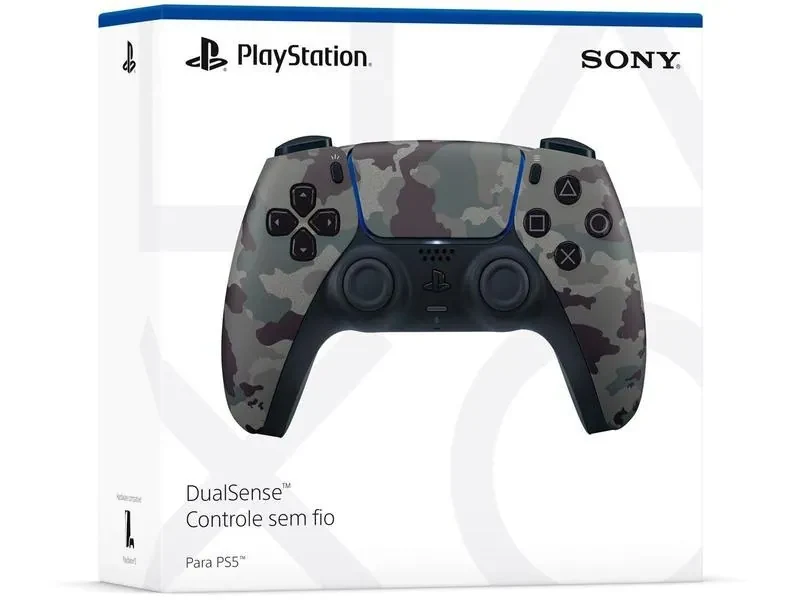 Controle Sony DualSense PS5, Sem Fio, Gray Camuflado - 1000039944
