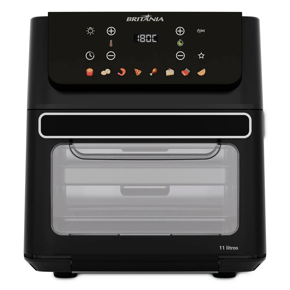 Fritadeira Elétrica Air Fryer Britânia Oven BAF11A 11L 1800W Antiaderente