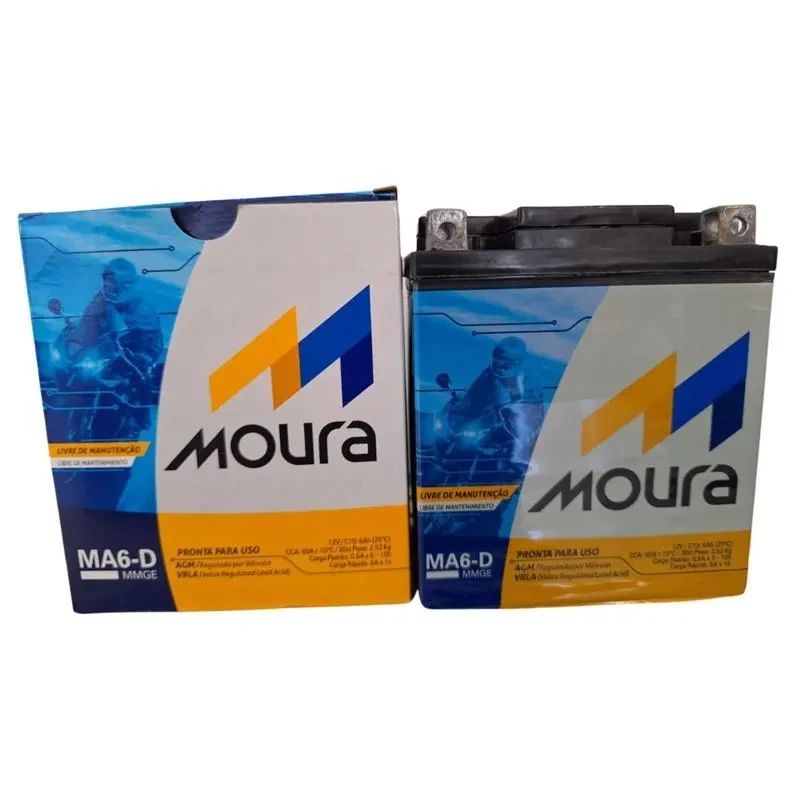 Bateria Moto Yamaha Xmax 250 Twister Moura 6ah 12v Ma6-d