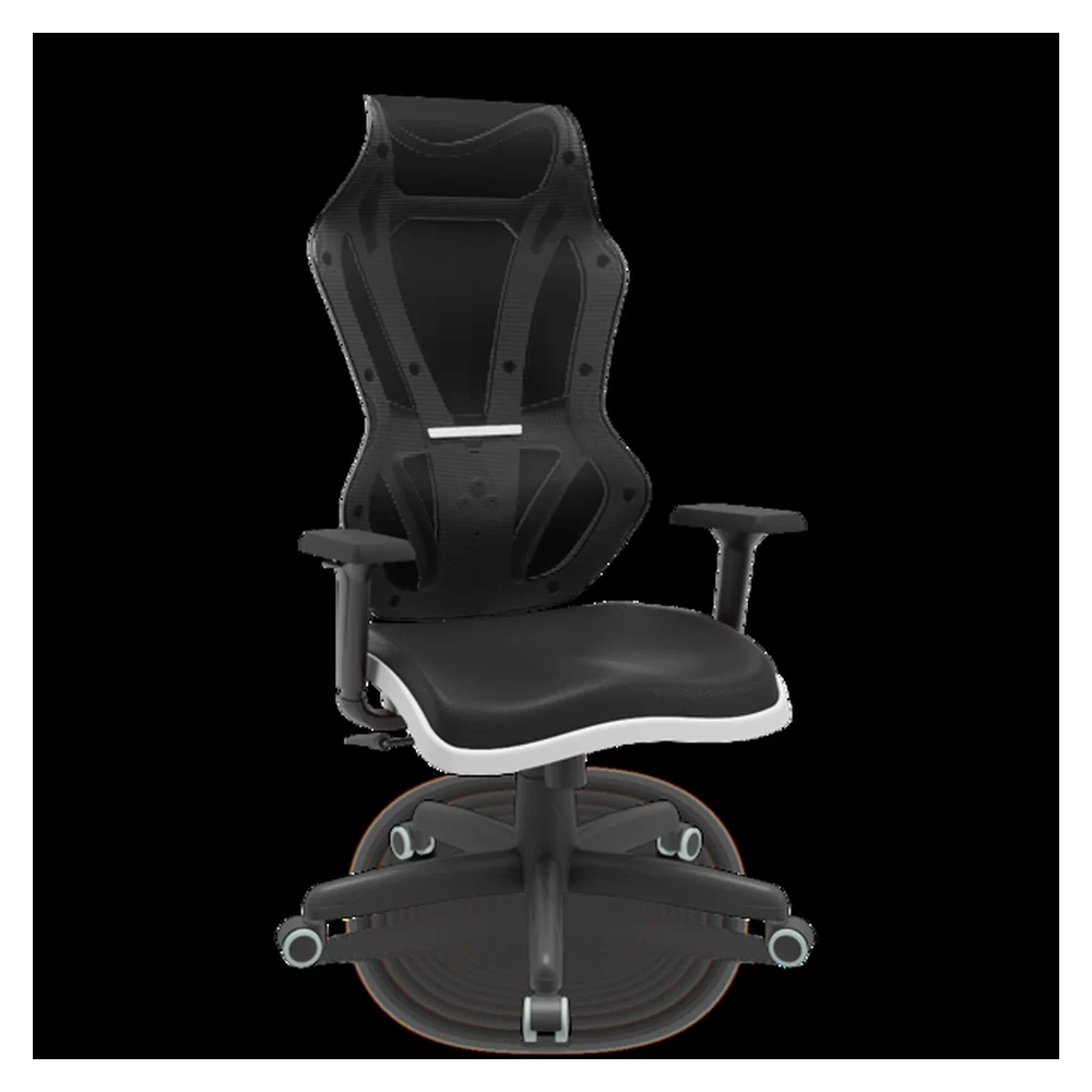 Cadeira Escritório E Gamer Vizon Dz Plaxmetal Relaxsystem Preta/branco