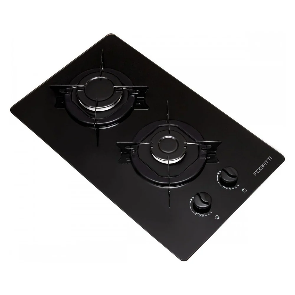 Cooktop 2 Bocas com Vidro Preto - Fogatti