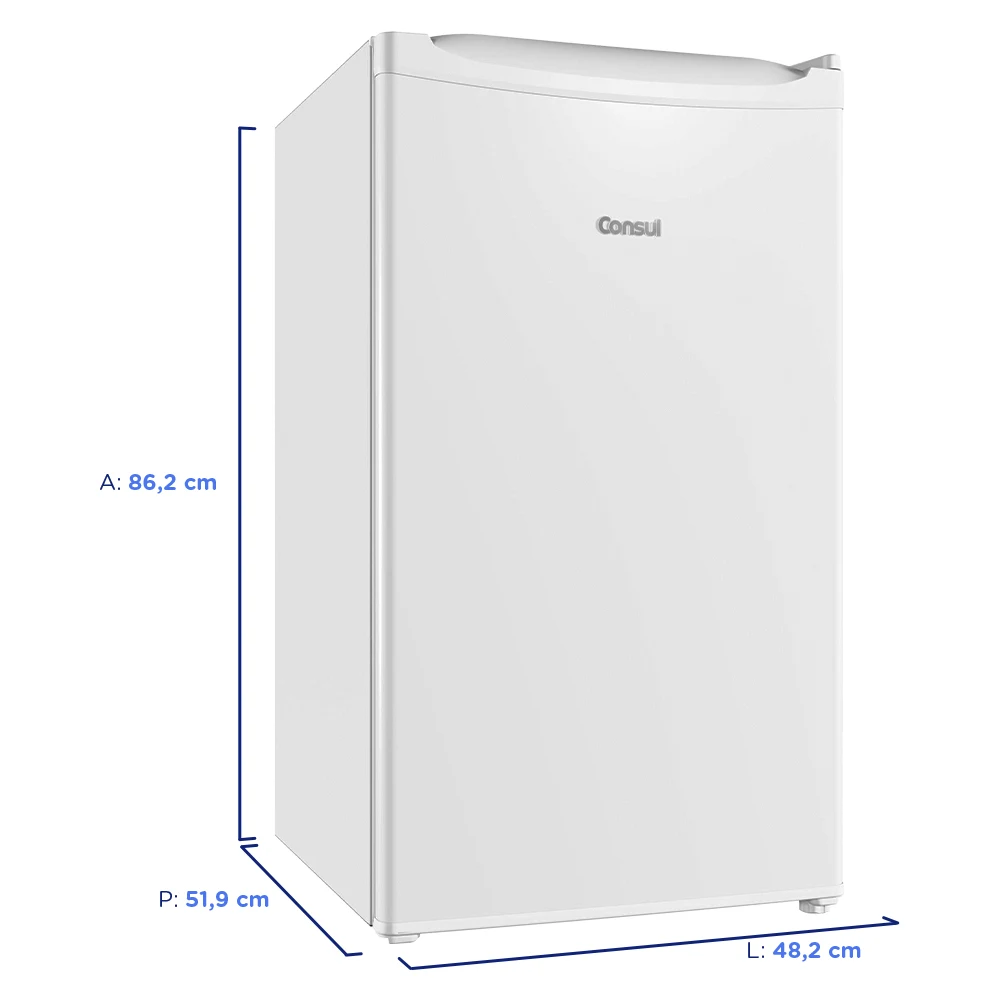 Frigobar Consul 117L 1 Porta Degelo Manual com Gaveta Multiuso CRC12CB