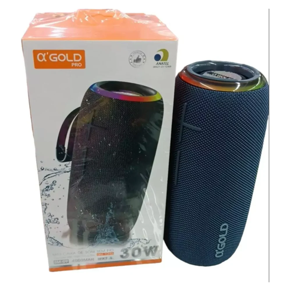 Caixa De Som Portátil A-gold Pro 30w Bt V5.3 Sm-17a 30w