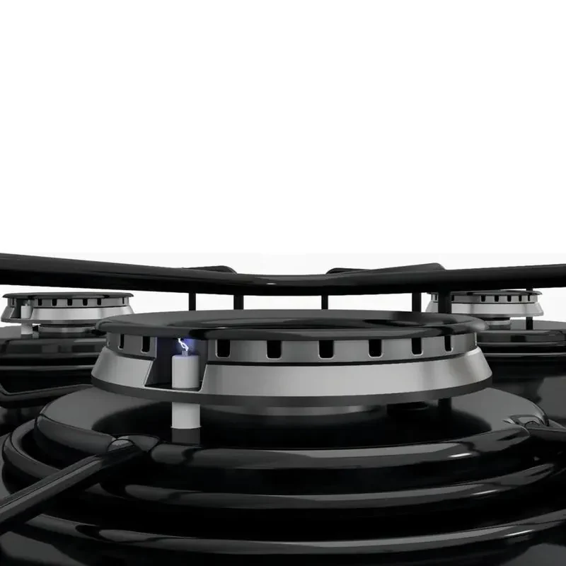Cooktop Essencial 4 Bocas Mesa Vidro Preto Bivolt Itatiaia