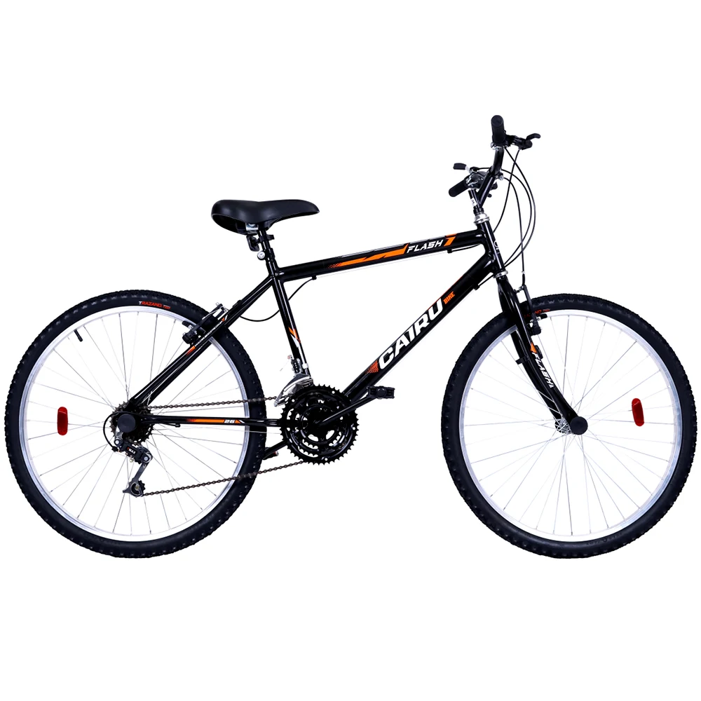 Bicicleta Aro 26 Cairu Flash 21 Marchas Freio V-Brake em Aço Carbono