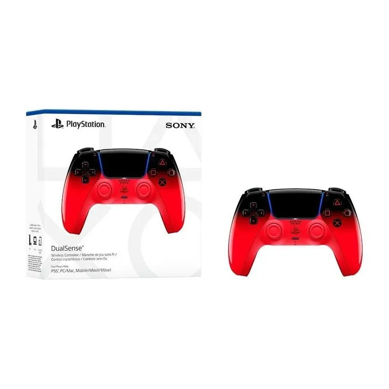 Controle Sem Fio Sony DualSense Hyperpop, PS5, Techno Red, Vermelho - 1000048518