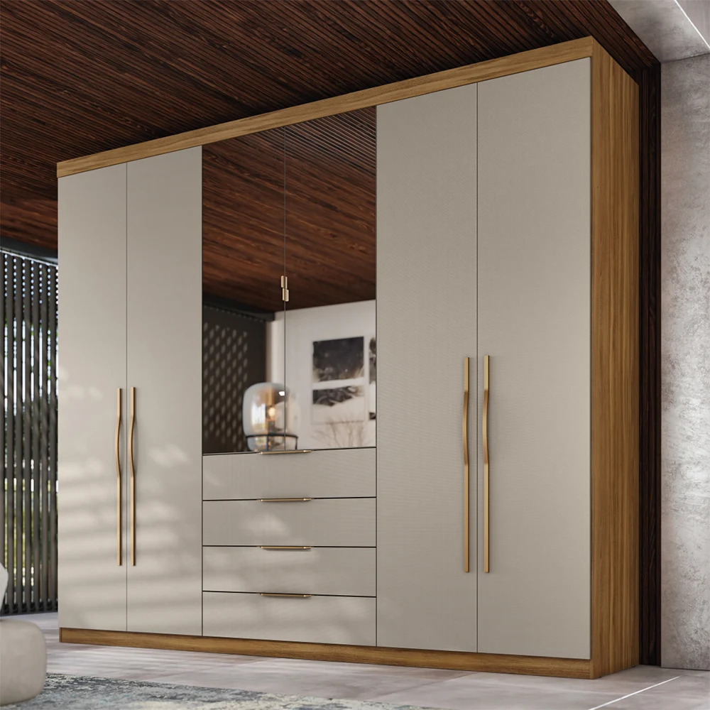 Guarda-Roupa Casal 6 Portas 4 Gavetas Giardino Demóbile