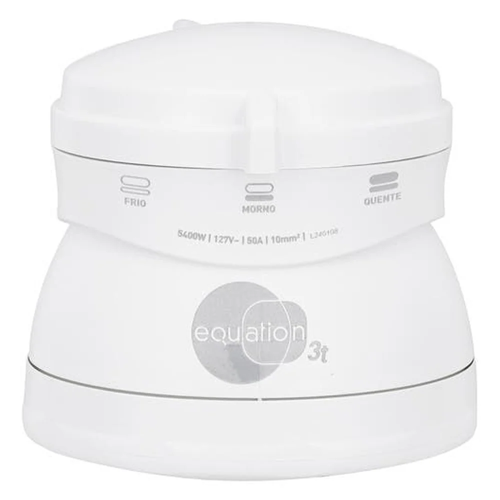 Chuveiro Elétrico Multitemperatura 127V (110V) 5400w Branco Redondo 3T Equation