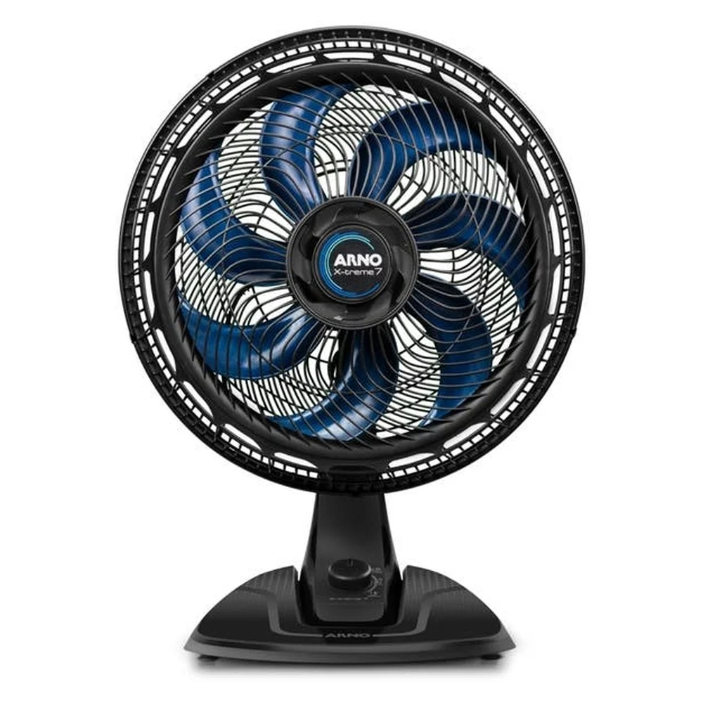 Ventilador de Mesa Arno 40cm 127V (110V) Preto e Azul VE70