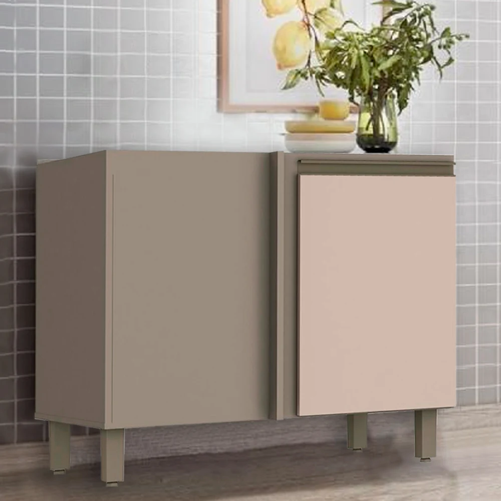 Balcão de Canto Reto 1 Porta 84cm Connect Henn