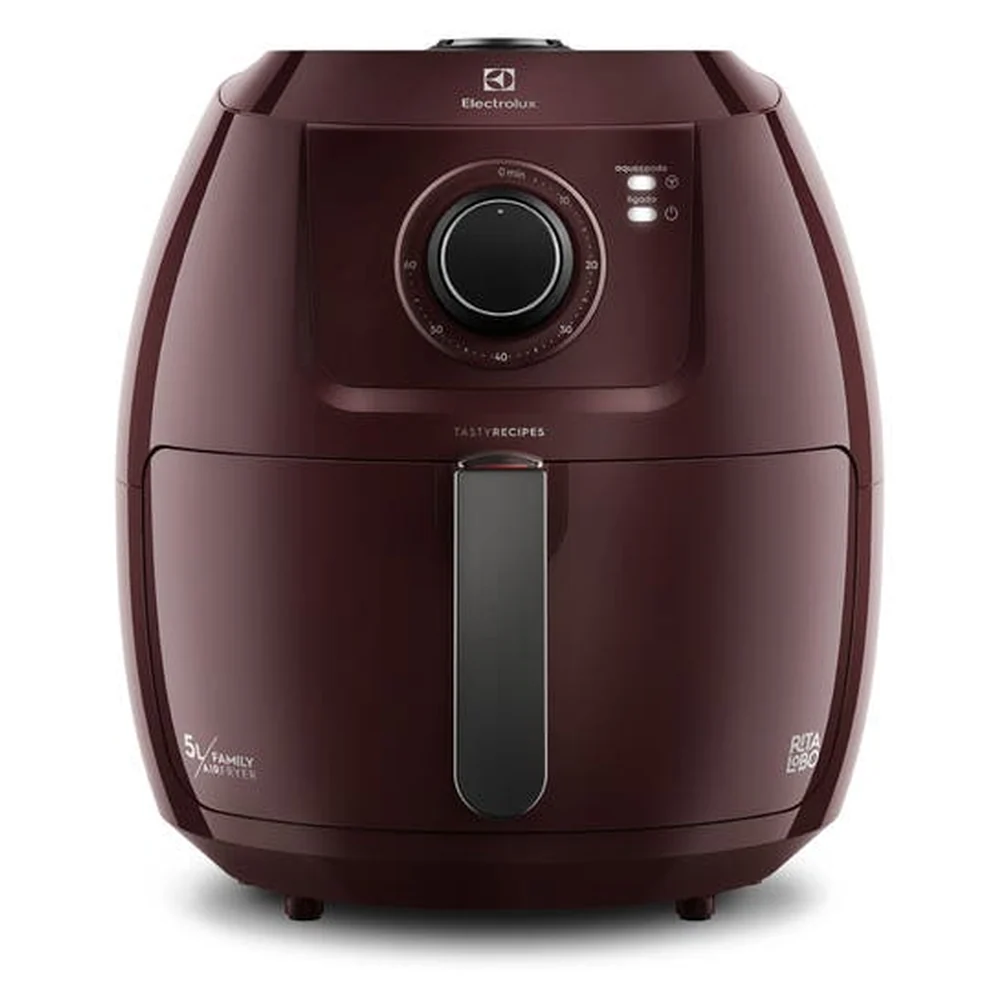 Fritadeira AirFryer Electrolux Family Efficient 5L por Rita Lobo EAF51 Dark Red 127V