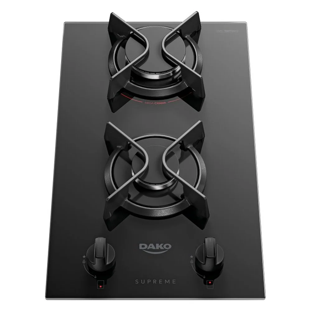 Cooktop 2 Bocas com Mesa de Vidro Supreme Bivolt Dako