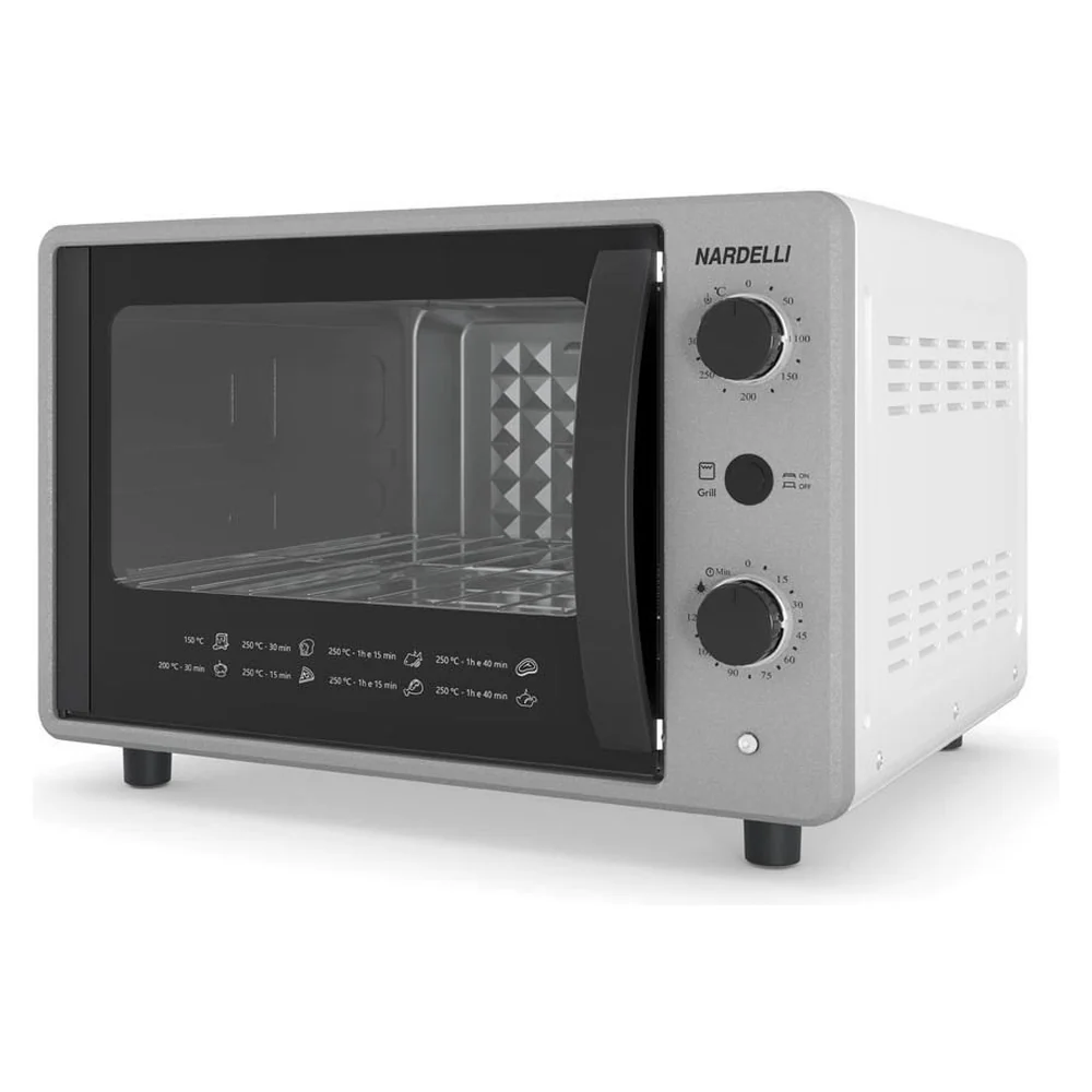 Forno Elétrico Nardelli 45L Bancada S45 Cinza e Branco