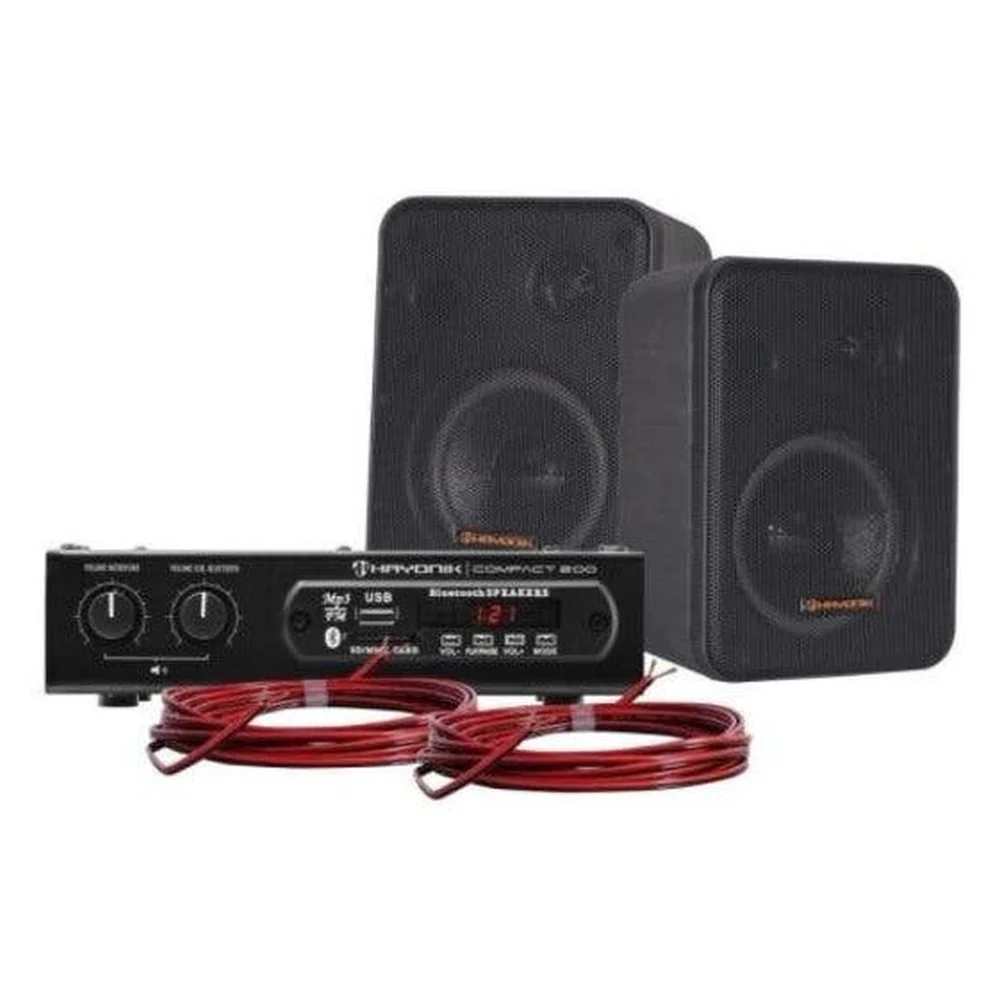 Kit Som Ambiente 200w Musical Ambience 2000 V2 Preto Hayonik