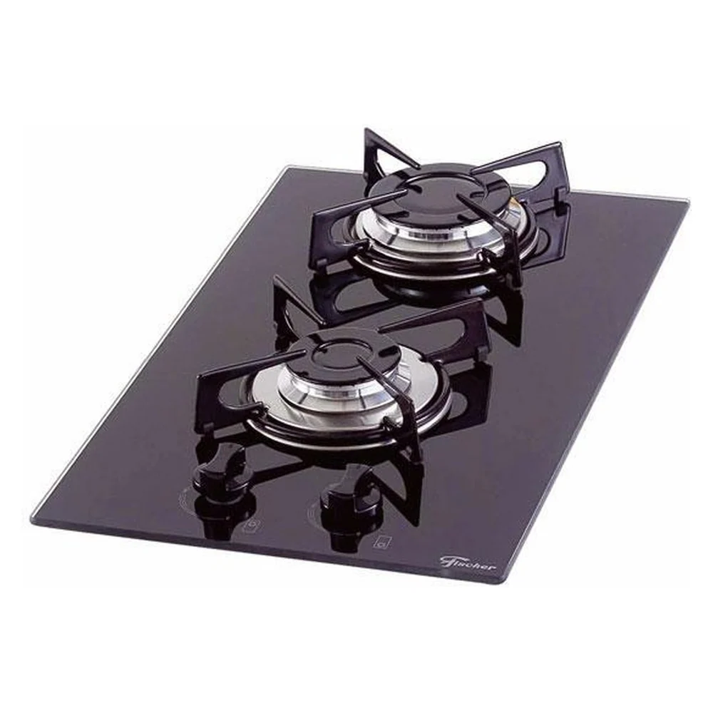 Cooktop Fischer, 2 Bocas a Gás, Mesa de Vidro Temperado, Preto - 7726
